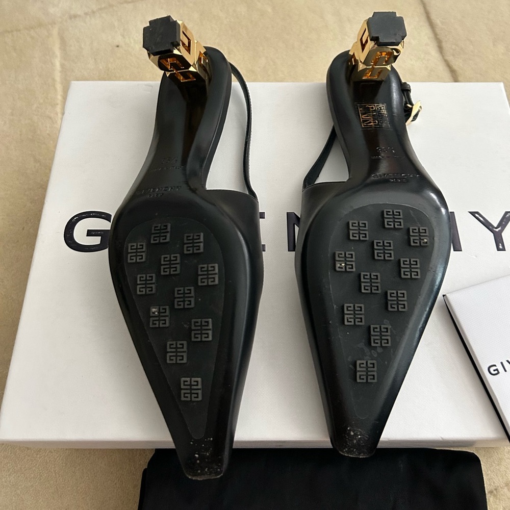 GIVENCHY | Black G Cube Slingback Heels - Picture 9 of 13